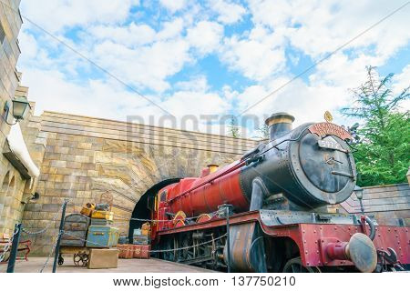 OSAKA, JAPAN - December 1, 2015: Universal Studios Japan (USJ). According to 2014 Theme Index Global Attraction Attendance Report, USJ is ranked fifth among the top 25 amusement parks worldwide.