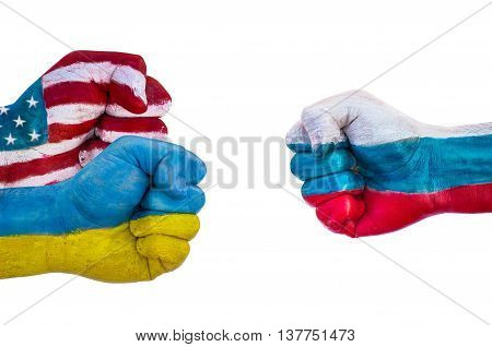 Usa And Ukraine Versus Russia