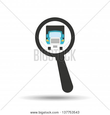 transportation delivery service box warehouse isolated, vector illustration