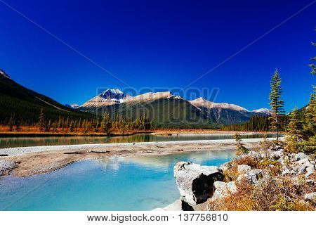 Sunwapta River, Jasper National Park In Alberta, Canada