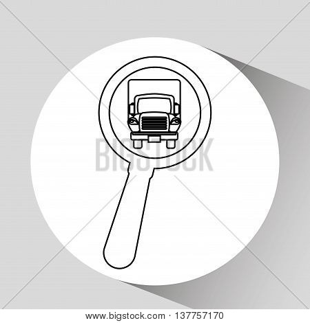 transportation delivery service box warehouse isolated, vector illustration