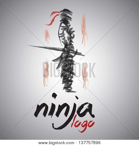 ninja logo concept designed in a simple way so it can be use for multiple proposes like logo ,marks ,symbols or icons.