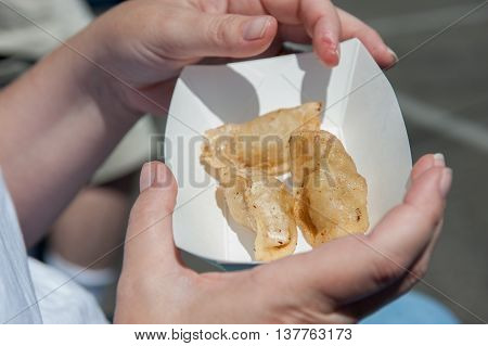 Japanese potsticker dumpling as a delicious appetizer.