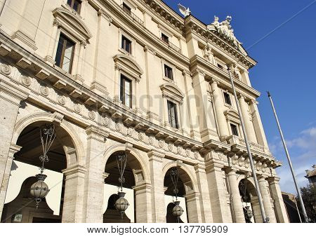 building on the Republic Square in Rome. Italy