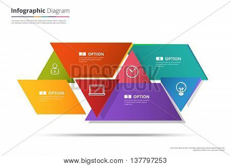 Diagram Template, Organization Chart Template. Flow Template, Blank Diagram For Replace Text, White
