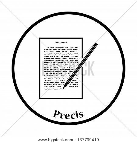 Sheet With Text And Pencil Icon