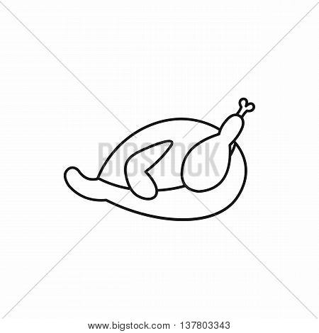 Gammon icon in outline style isolated vector illustration