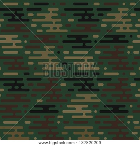 Vector seamless military war green color pattern