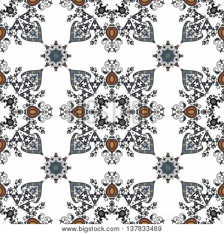 Seamless geometric pattern in ethnic oriental islamic style. Abstract background. Vector illustration in boho, vintage style for design of fabric, invitation card, textile, wallpaper