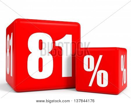 Red Sale Cubes. Eighty One Percent Discount.