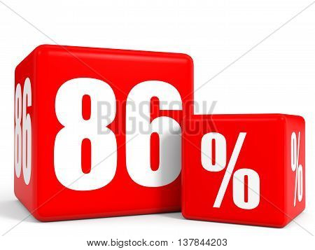 Red Sale Cubes. Eighty Six Percent Discount.