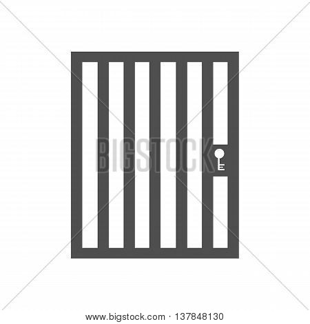 Aviary cage door on the white background. Vector illustration