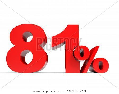 Red Eighty One Percent Off. Discount 81%.