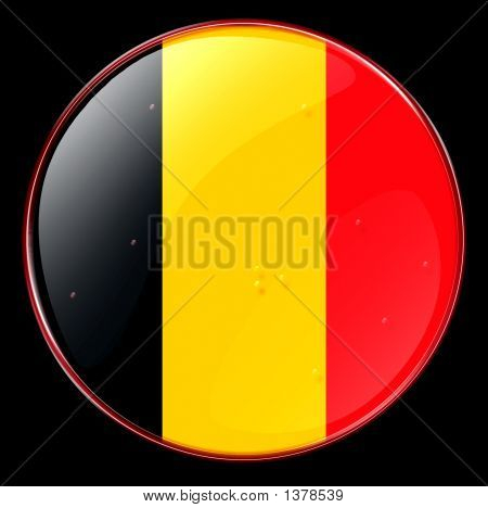Botão de bandeira da Bélgica