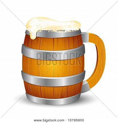 Caneca de cerveja de madeira