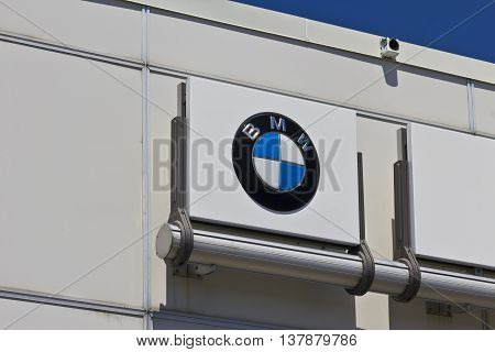 Indianapolis - Circa July 2016: A Local BMW Dealership. BMW is a Luxury Car Manufacturer Based in Germany IV