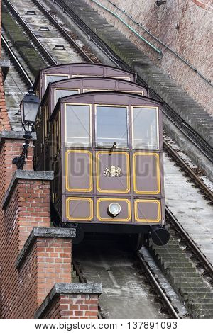 Budapest Castle Hill Funicular in Hungary in Europe