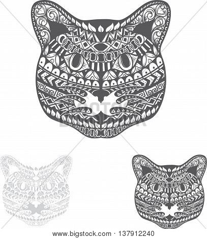 Cat head Rajasthan Ai and Eps vector file 8