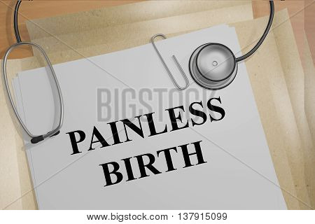 Painless Birth Medical Concept