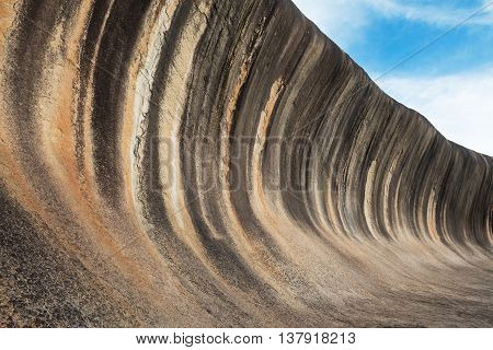 Fantastic Wave Rock in the Wave Rock Wildlife Park near Hyden in Western Australia.