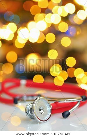 Stethoskop und Weihnachten