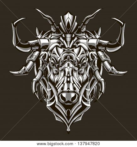Iron Bull clad in armor shines and shimmers in the light