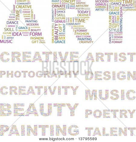 ART. Associazione di parole. Illustrazione con termini differenti associazione.