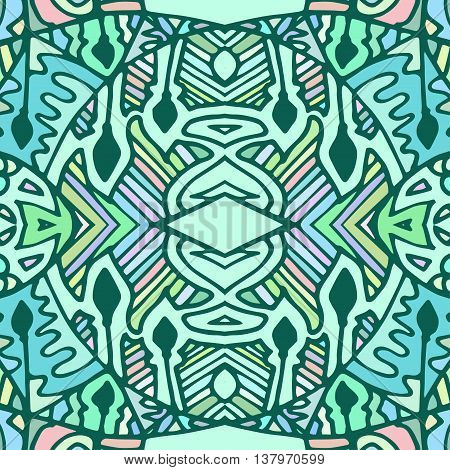 Vector seamless texture. Endless background light. Ethnic seamless pattern. Bright pattern. Summer template. Use for wallpaper, pattern fills, web page background.