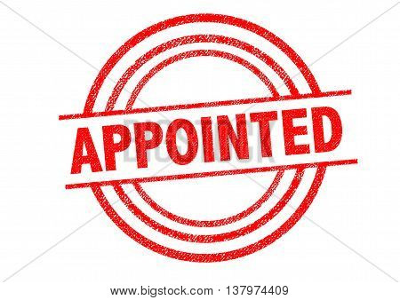 APPOINTED Rubber Stamp over a white background.