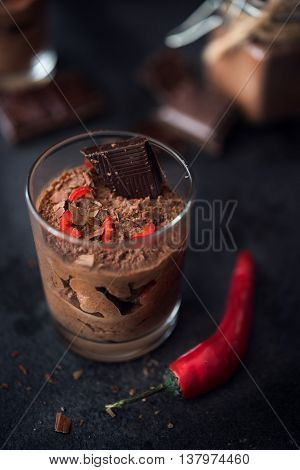 Chocolate Mousse With Chili Pepper
