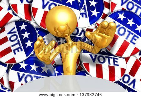 United States Of America U.S. Election Concept 3D Illustration