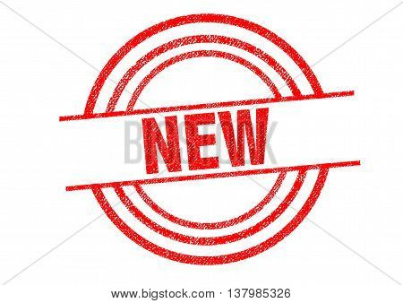 NEW Rubber Stamp over a white background.