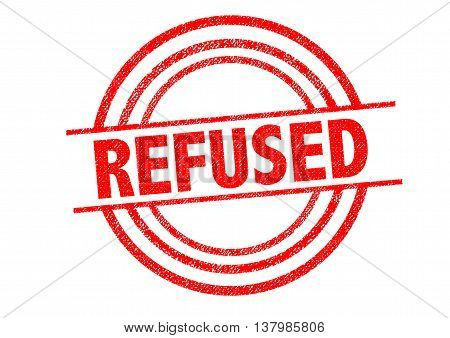 REFUSED Rubber Stamp over a white background.