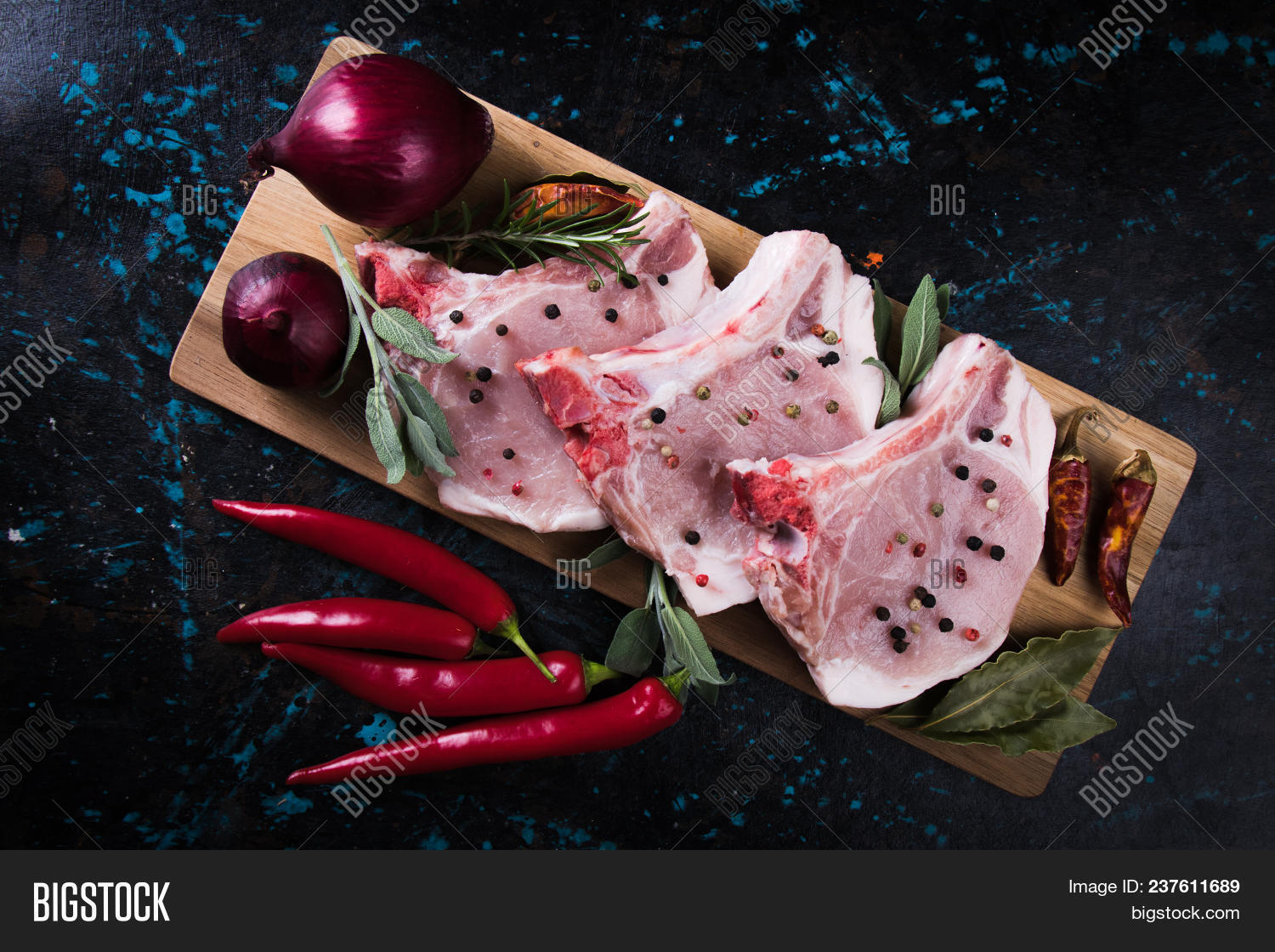 Raw Pork Loin Chops, Image & Photo (Free Trial) Bigstock