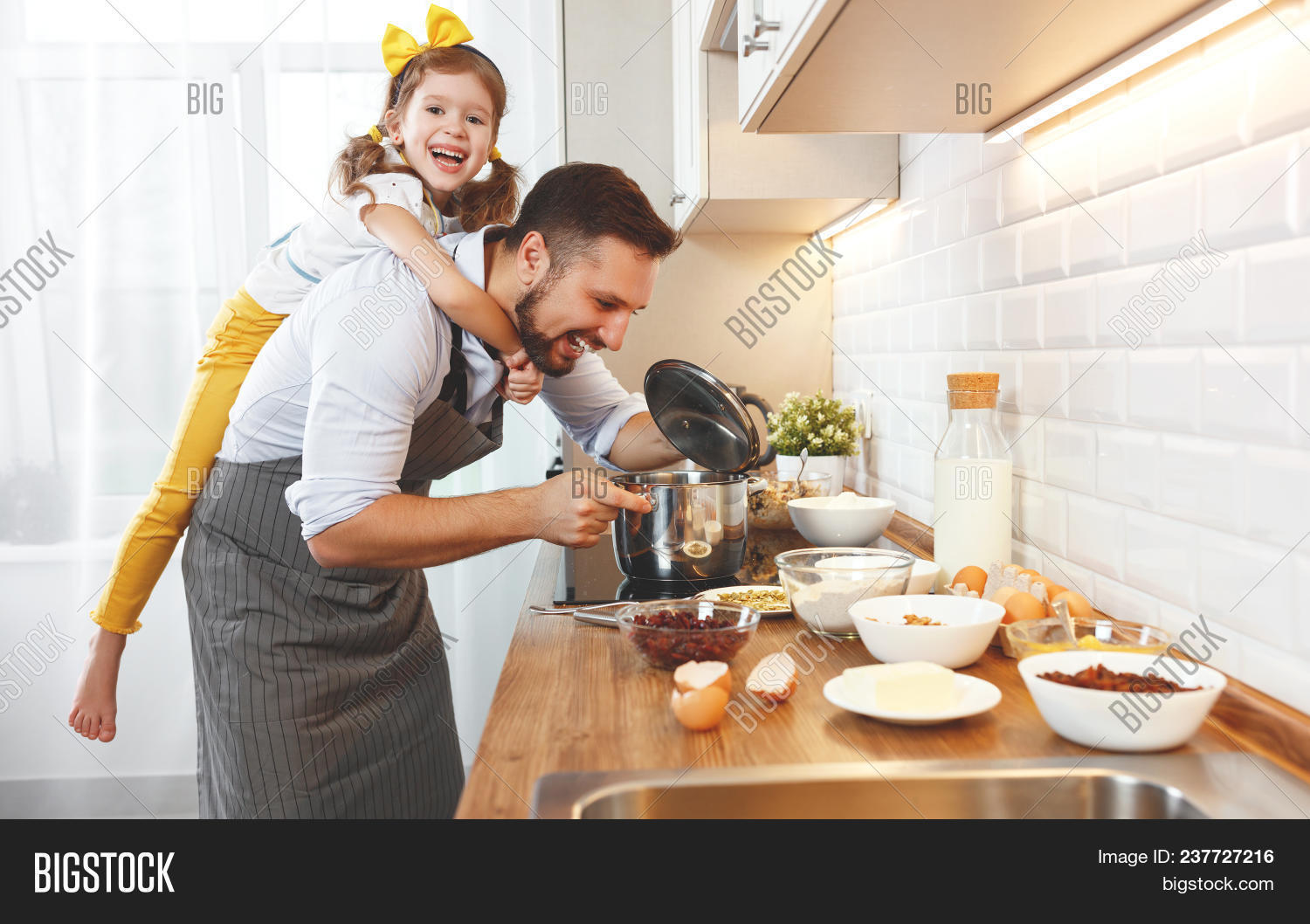 Happy Family Kitchen Image Photo Free Trial Bigstock