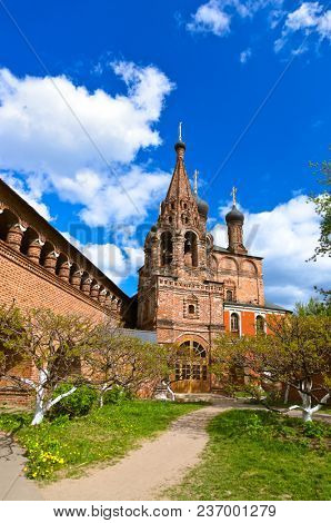 Cathedral on the historic street in Moscow Russia - Krutitskoe Compound
