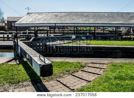 The View Of The Side Of The Dry Dock In The Centre Of Wigan