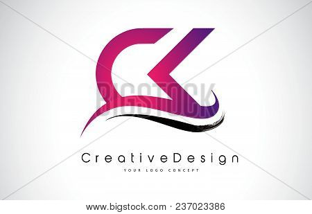 Ck C K Letter Logo Design In Black Colors. Creative Modern Letters Vector Icon Logo Illustration.