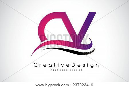Cv C V Letter Logo Design In Black Colors. Creative Modern Letters Vector Icon Logo Illustration.
