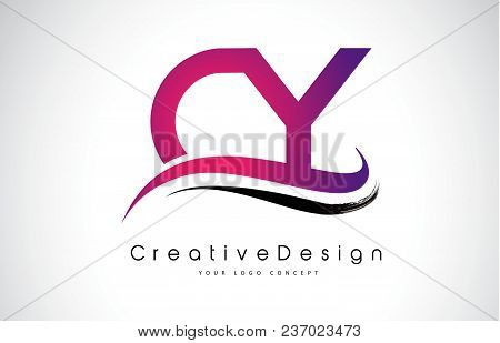 Cy C Y Letter Logo Design In Black Colors. Creative Modern Letters Vector Icon Logo Illustration.