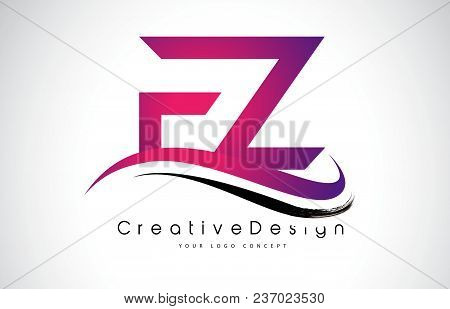 Fz F Z Letter Logo Design In Black Colors. Creative Modern Letters Vector Icon Logo Illustration.