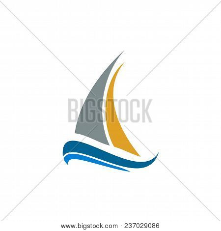 Sample Design Sailing Logo Concept Trasportation Boat