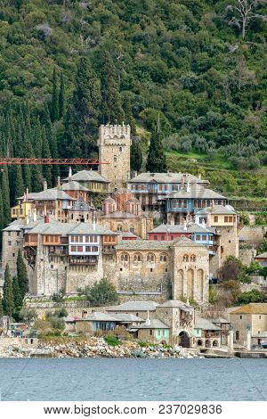 Docheiariou (dochiariou) Monastery At Mount Athos In Autonomous Monastic State Of The Holy Mountain,