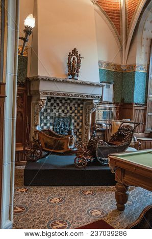 Utrecht, Northern Netherlands - June 28, 2017. Luxurious Living Room In De Haar Castle, Near Utrecht