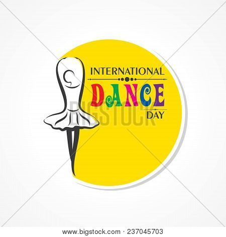 Vector Illustration Of International Dance Day, Design For Flyers, Magazines And Commercial Banners.