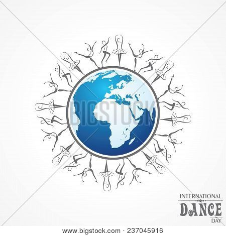 Vector Illustration Of International Dance Day, Design For Flyers, Magazines And Commercial Banners.
