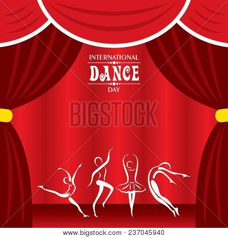 Vector Illustration Of International Dance Day, Design For Flyers, Magazines And Commercial Banners.