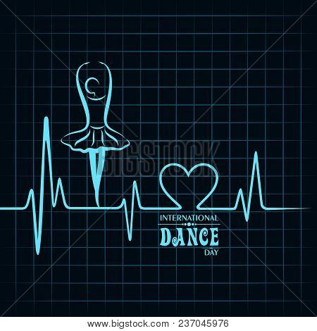 Vector Illustration Of International Dance Day, Design For Flyers, Magazines And Commercial Banners.