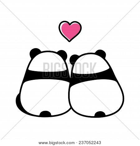 Cute Panda Couple In Love