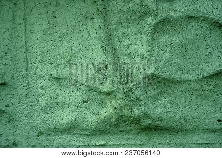 Ultra Green Cemet Grunge Wall Texture, Stone Background For Web Site Or Mobile Devices.